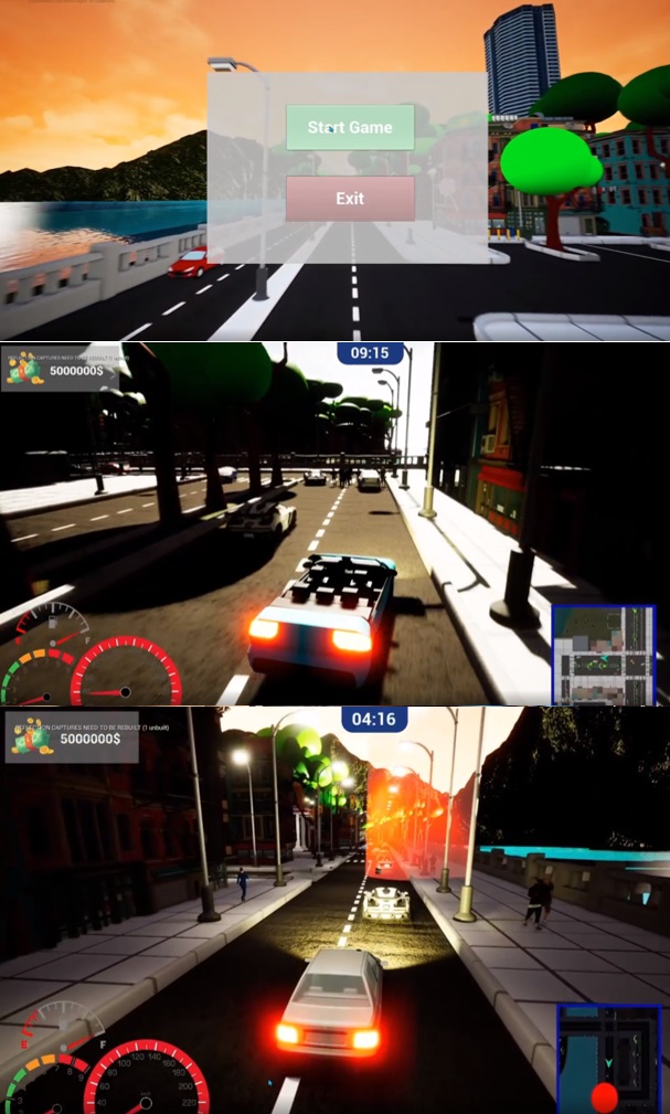 گیم‌پلی رانندگی جهان‌باز در شهر از بازی ویدئویی راننده تاکسی